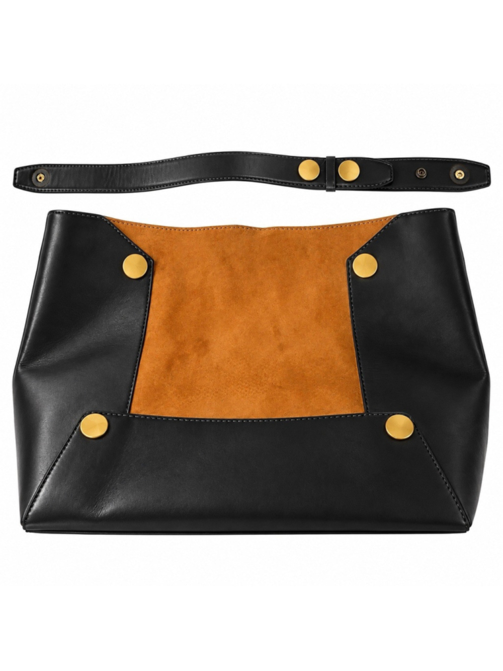 Stella McCartney Leather Color Block Oversized Large Tote Bag Strap Needs Repair